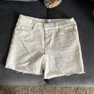kids white jean shorts. size 14